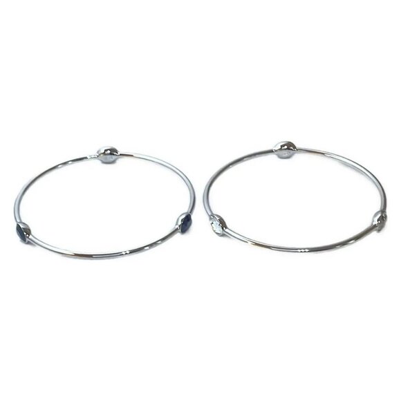 Auth SWAROVSKI - Silver Clear Dark Gray Hardware Swarovski Crystal Bangle - Picture 3 of 3